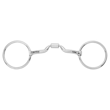 BAR H EQUINE Loose Ring Snaffle with Low Port Comfort Mouthpiece